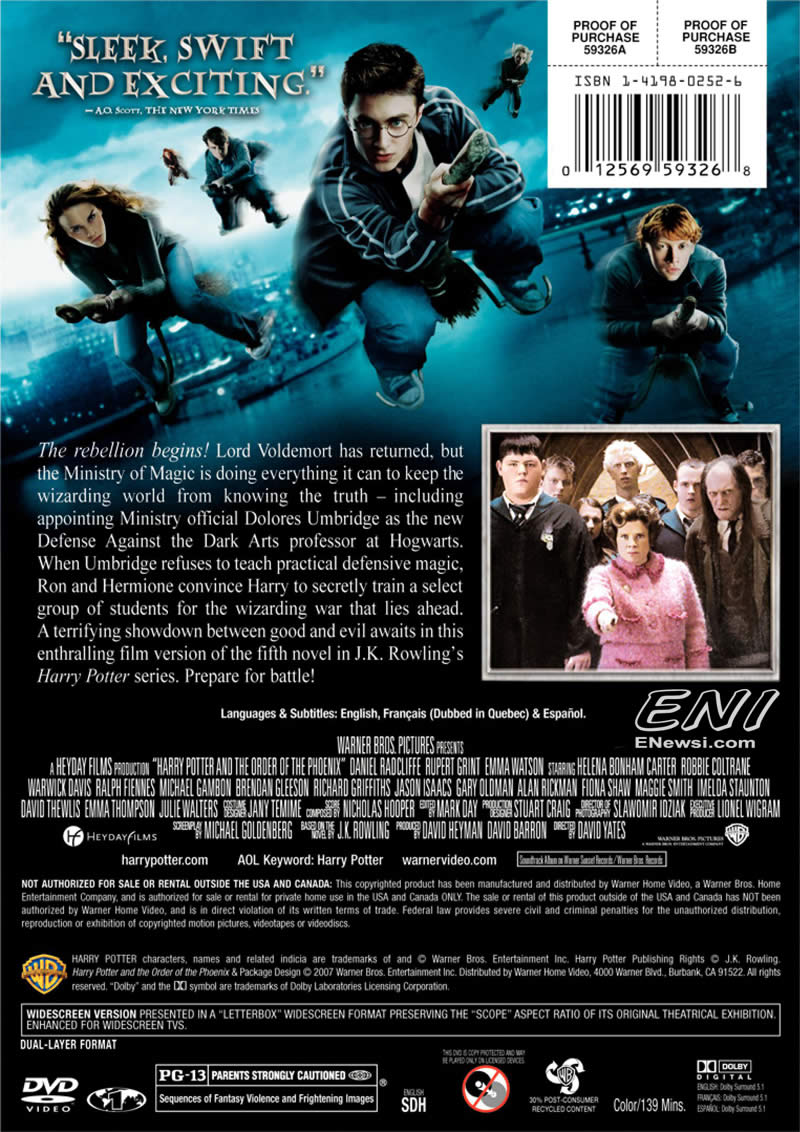 ハリー・ポッターと不死鳥の騎士団Harry Potter and the Order of the Phoenix 
